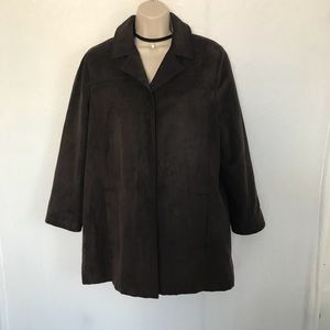 London Fog Woman’s Faux Suede Lined Jacket